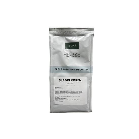 Sladki koren (Glycyrrhiza glabra L.) narezan Solime, 100g ČAJI